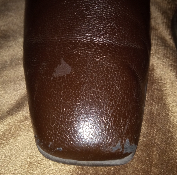 Enzo Angiolini Genuine Soft Leather Boots/ Vintage Brown Mid Calf Zipper Boots - Picture 14 of 15